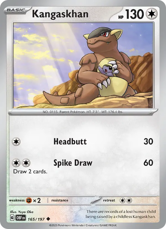 Kangaskhan 165 Obsidian Flames Pokesingles