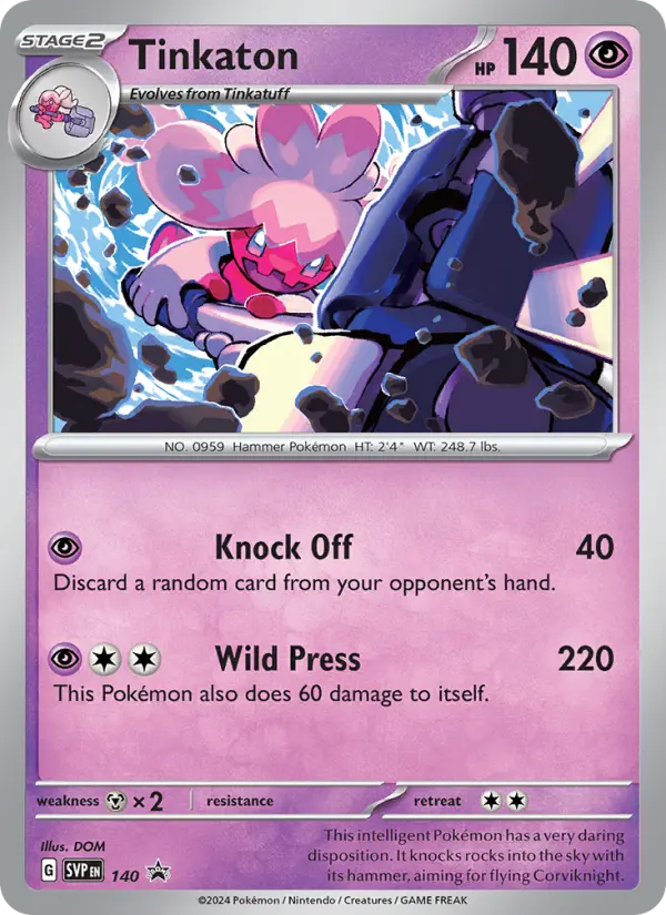 Tinkaton 140 SVP Black Star Promos Pokesingles