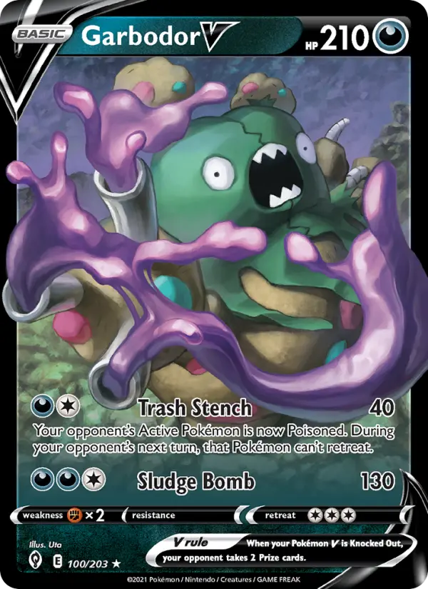 Garbodor V 100 Evolving Skies Pokesingles