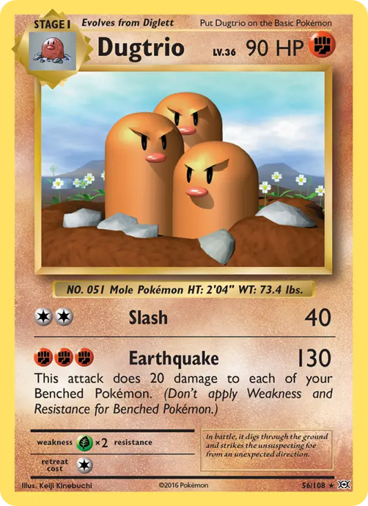 Dugtrio 56 Evolutions Pokesingles