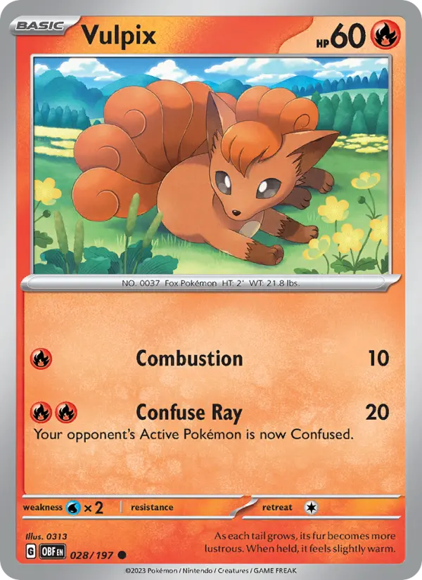 Vulpix 28 Obsidian Flames Pokesingles