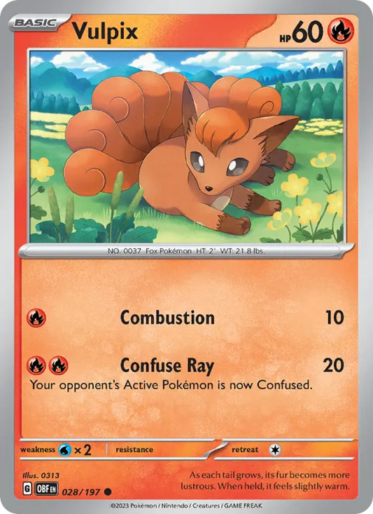 Vulpix 28 Obsidian Flames Pokesingles