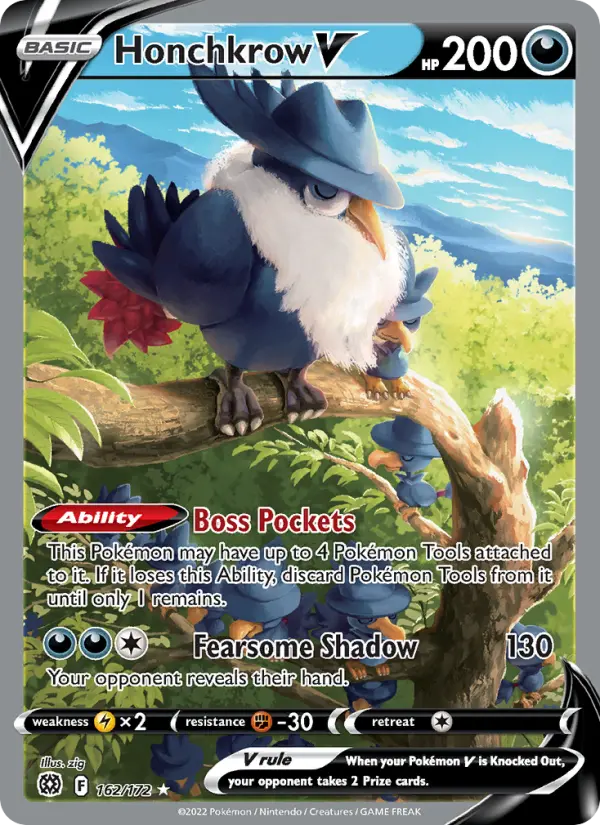 Honchkrow V 162 Brilliant Stars Pokesingles