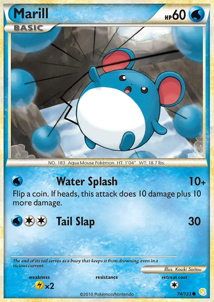 Marill 74 HeartGold SoulSilver Pokesingles