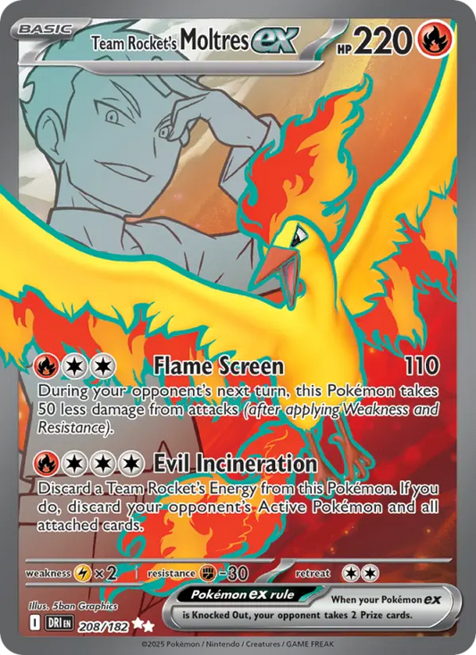 Team Rocket's Moltres ex 208 Destined Rivals Pokesingles
