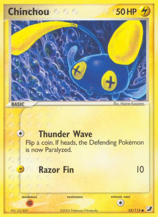 Chinchou 52 Unseen Forces Pokesingles