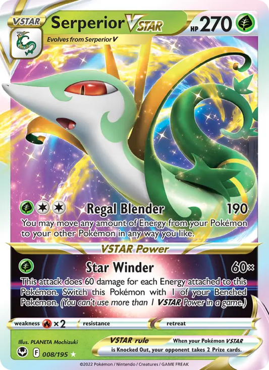 Serperior VSTAR 8 Silver Tempest Pokesingles