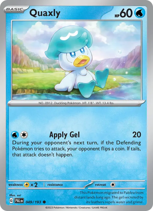Quaxly 49 Paldea Evolved Pokesingles
