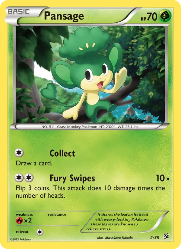 Pansage 2 Kalos Starter Set Pokesingles