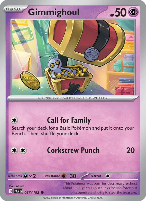Gimmighoul 87 Paradox Rift Pokesingles