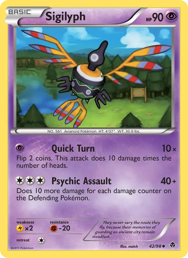 Sigilyph 42 Emerging Powers Pokesingles