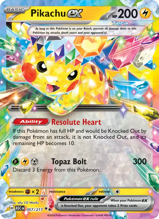 Pikachu ex 57 Ascended Heroes Pokesingles