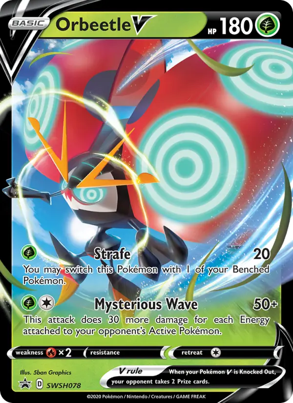 Orbeetle V SWSH078 SWSH Black Star Promos Pokesingles
