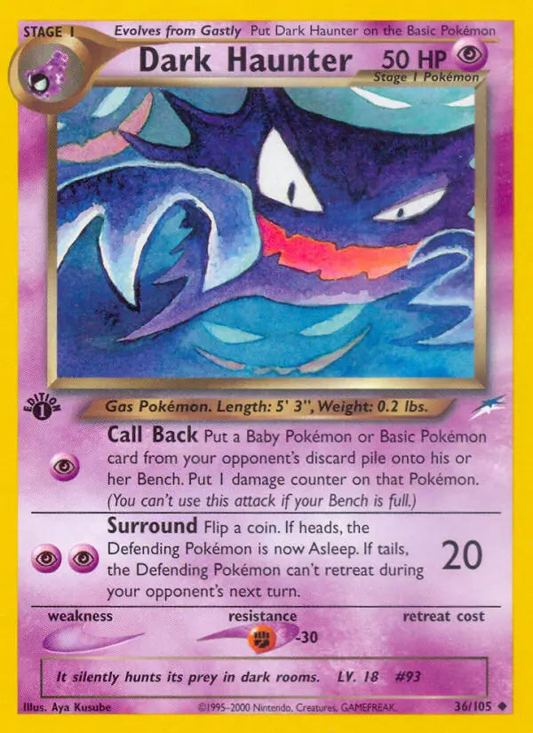 Dark Haunter 36 Neo Destiny Pokesingles