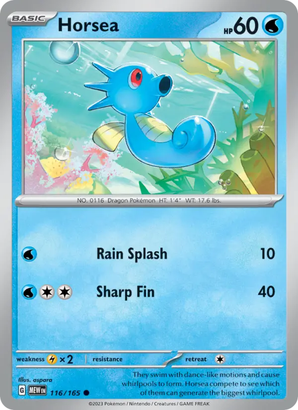 Horsea 116 151 Pokesingles