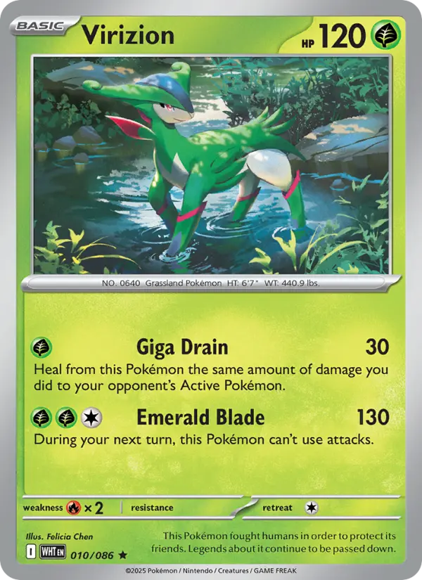 Virizion 10 White Flare Pokesingles