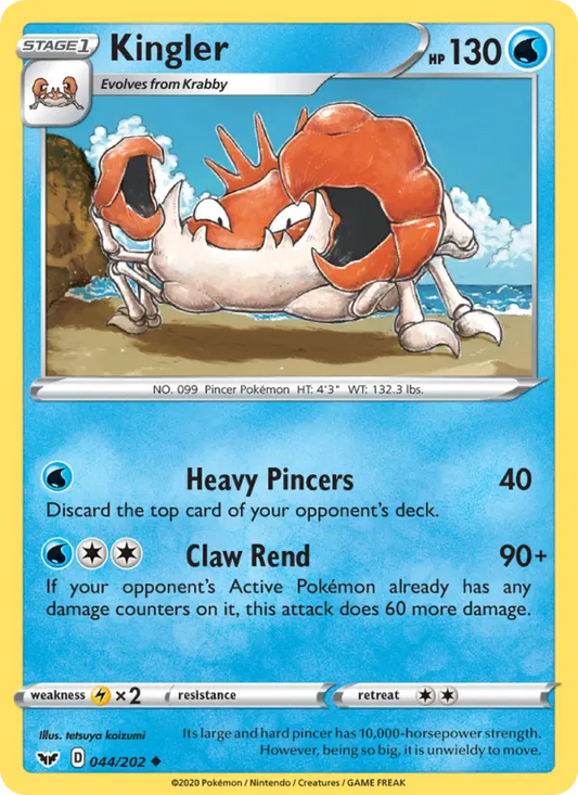 Kingler 44 Sword & Shield Pokesingles
