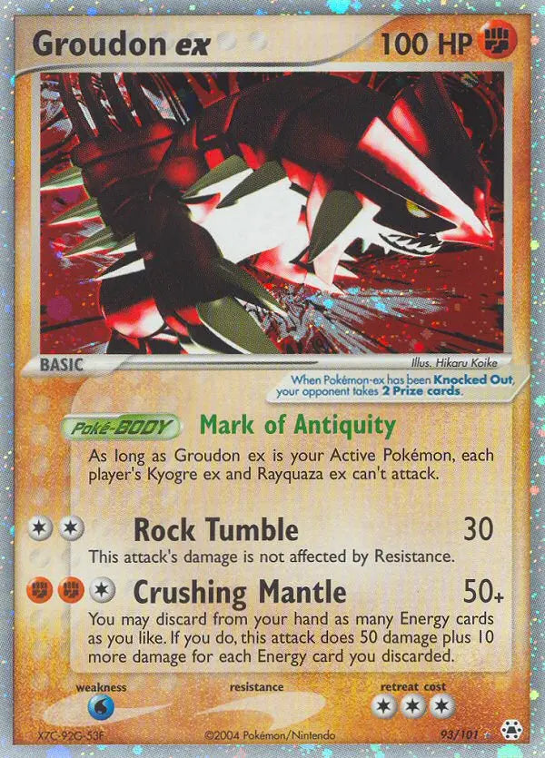 Groudon ex 93 Hidden Legends Pokesingles