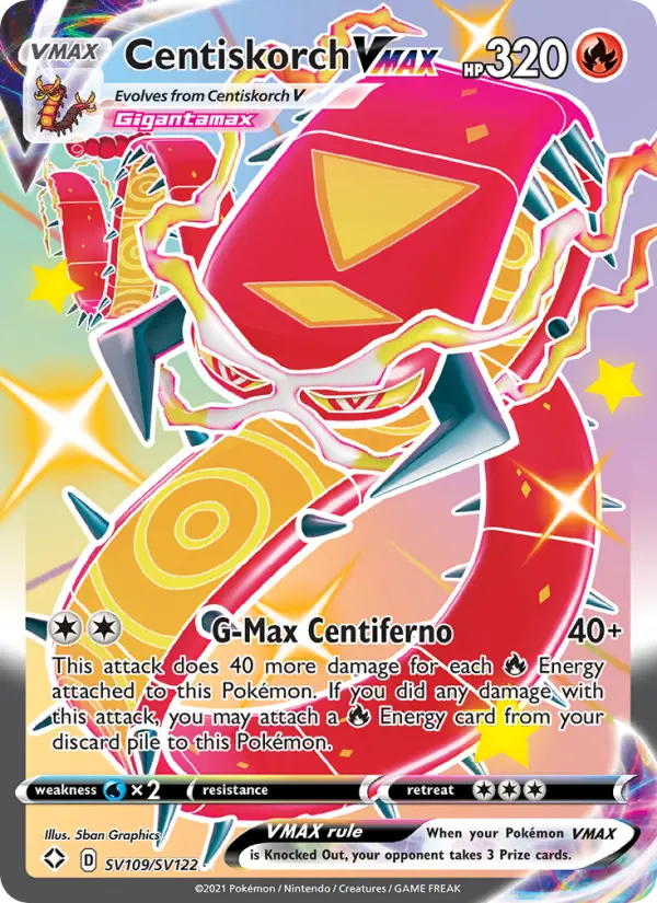 Centiskorch VMAX SV109 Shining Fates Pokesingles