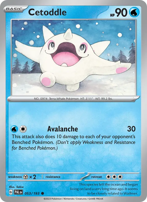 Cetoddle 53 Paldea Evolved Pokesingles