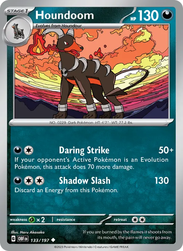 Houndoom 133 Obsidian Flames Pokesingles