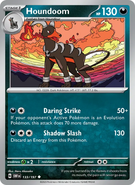 Houndoom 133 Obsidian Flames Pokesingles