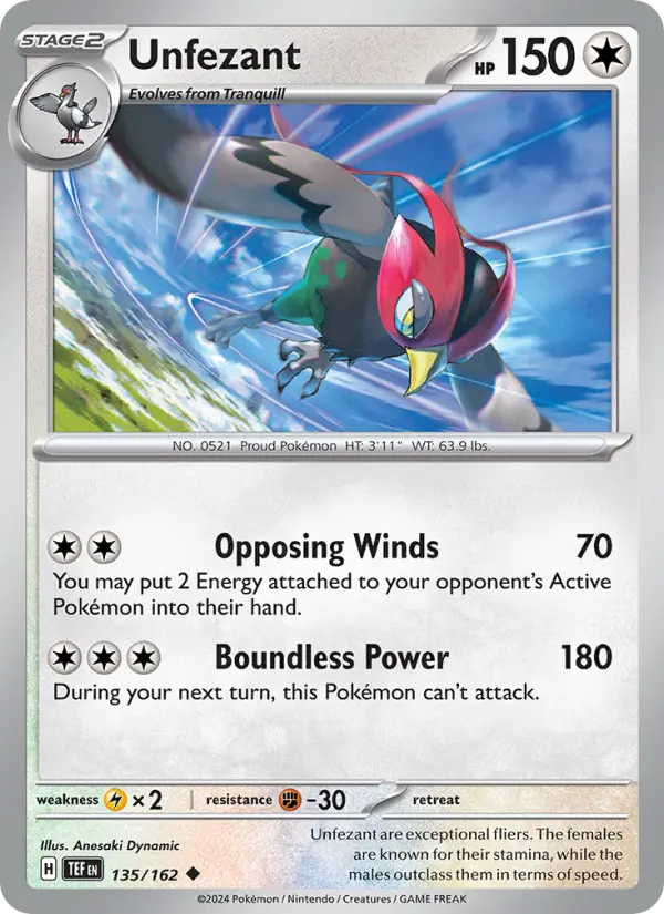 Unfezant 135 Temporal Forces Pokesingles