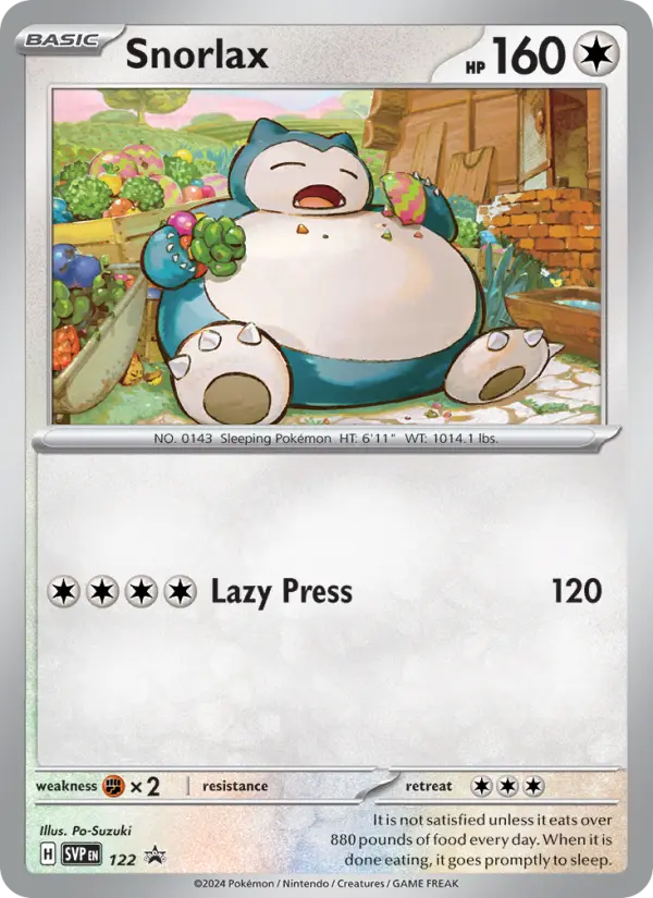 Snorlax 122 SVP Black Star Promos Pokesingles
