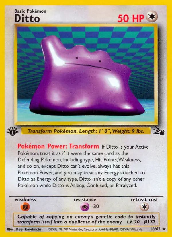 Ditto 18 Fossil Pokesingles