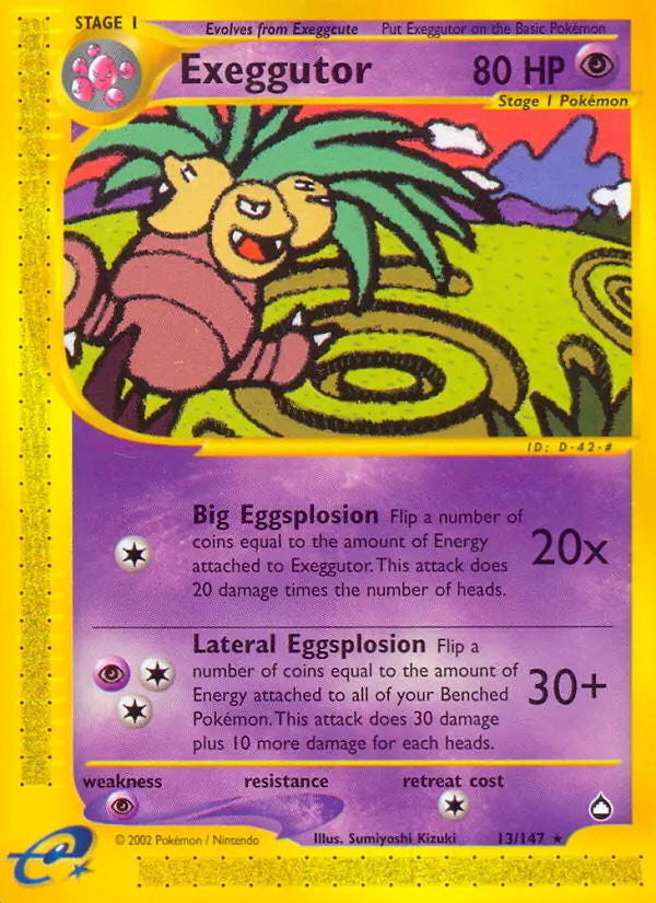 Exeggutor 13 Aquapolis Pokesingles
