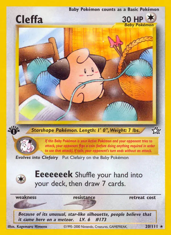 Cleffa 20 Neo Genesis Pokesingles