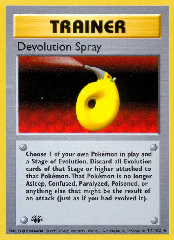 Devolution Spray 72 Base Set Pokesingles