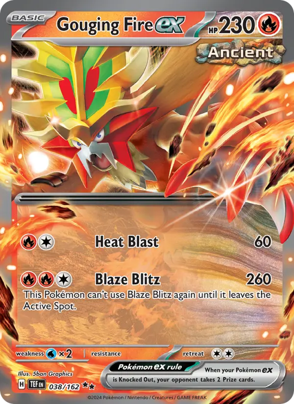 Gouging Fire ex 38 Temporal Forces Pokesingles