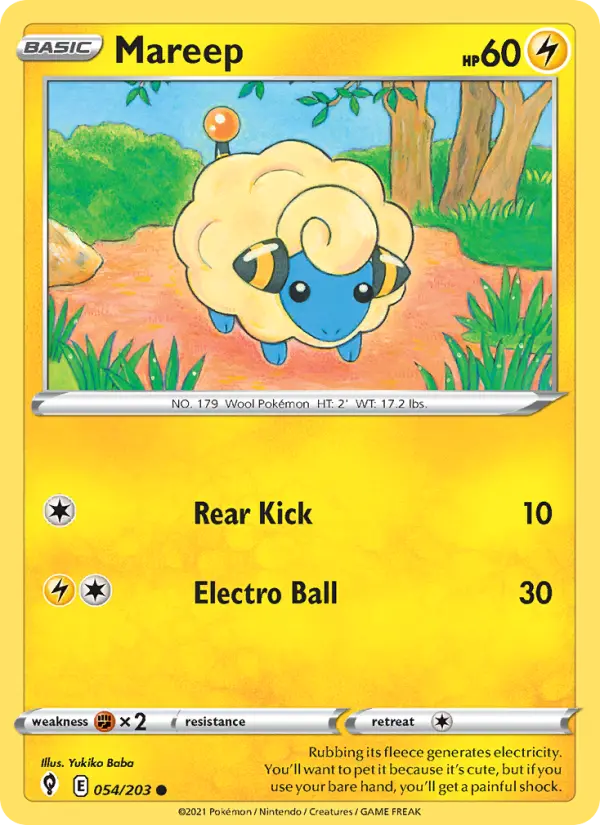Mareep 54 Evolving Skies Pokesingles