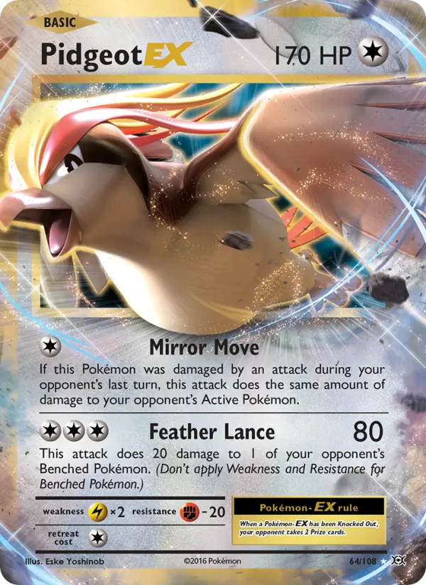 Pidgeot EX 64 Evolutions Pokesingles