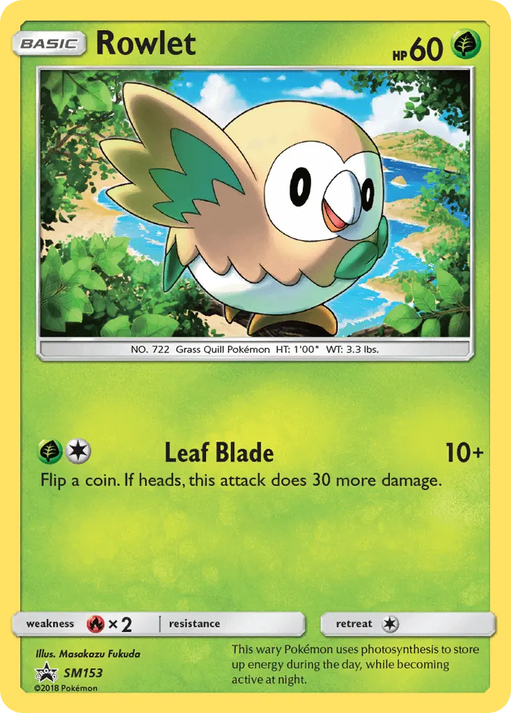 Rowlet SM153 SM Black Star Promos Pokesingles