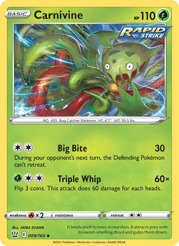 Carnivine 9 Battle Styles Pokesingles