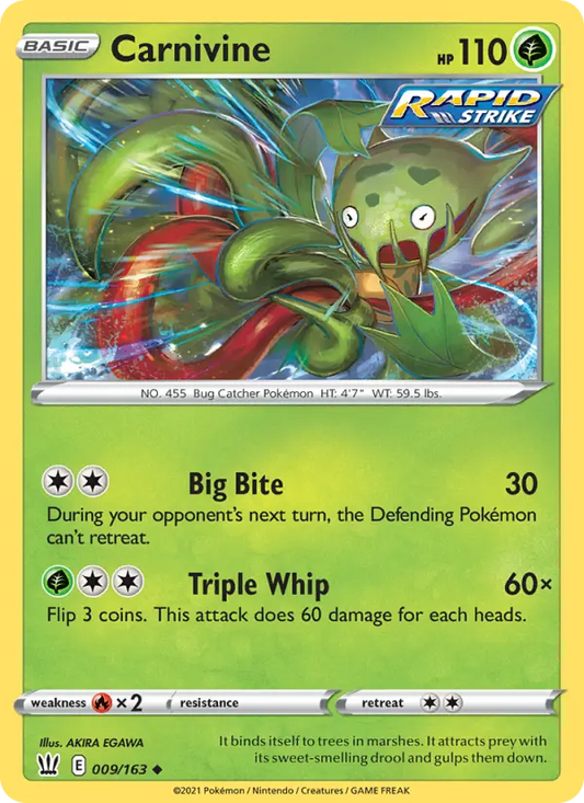 Carnivine 9 Battle Styles Pokesingles