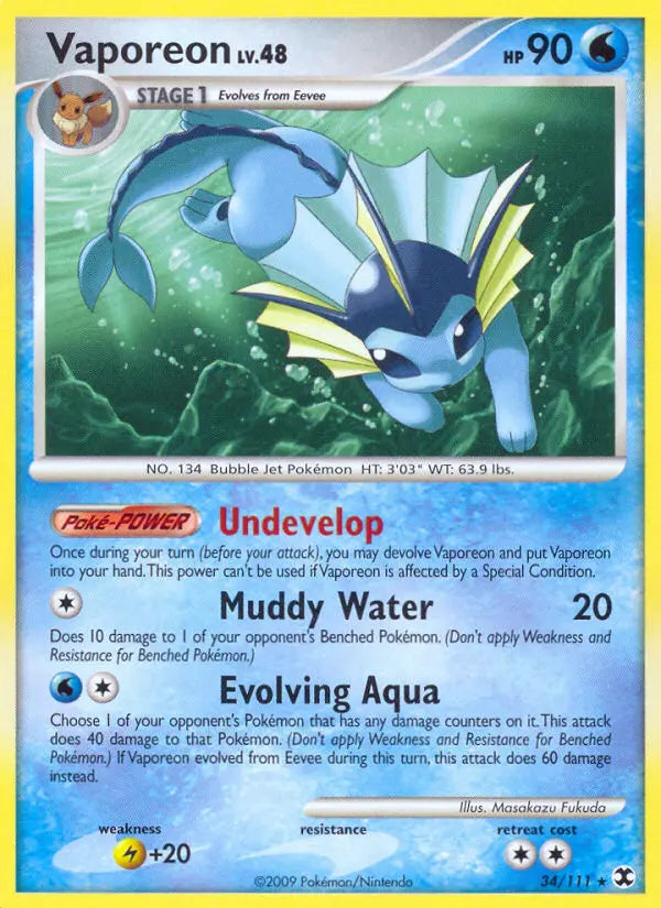 Vaporeon 34 Rising Rivals Pokesingles