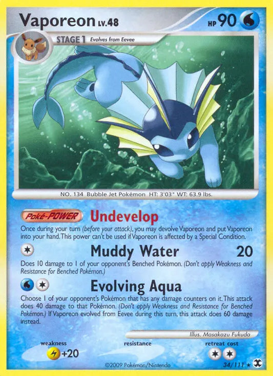 Vaporeon 34 Rising Rivals Pokesingles