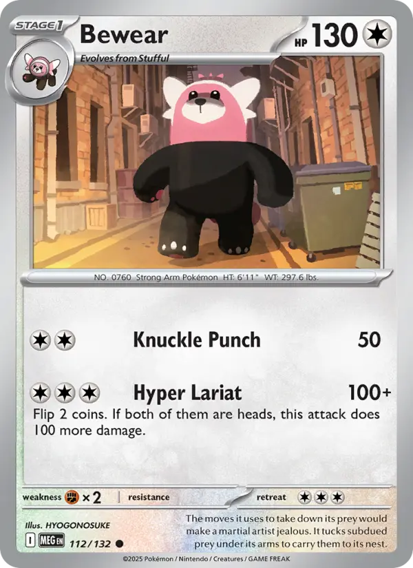 Bewear 112 Mega Evolution Pokesingles