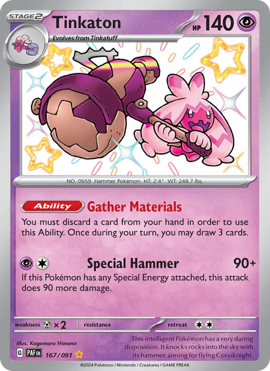 Tinkaton 167 Paldean Fates Pokesingles