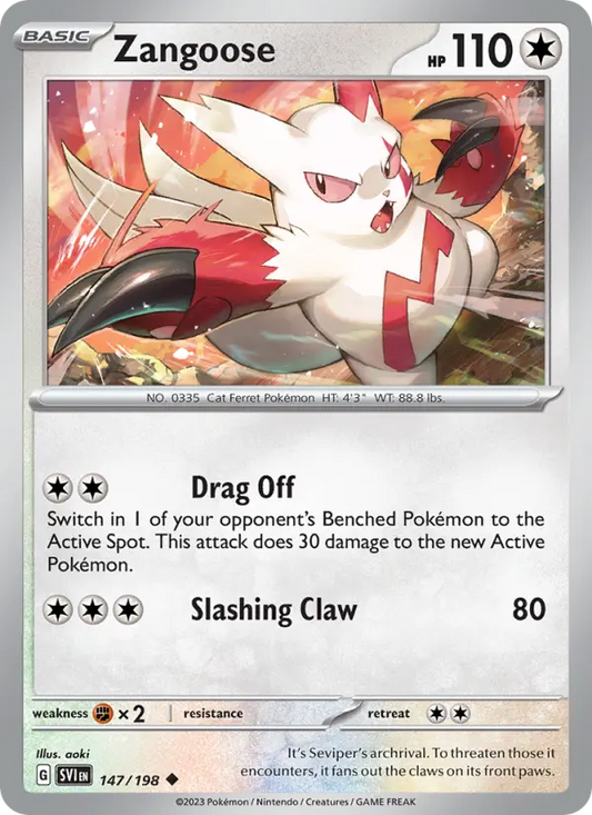 Zangoose 147 Scarlet & Violet Pokesingles