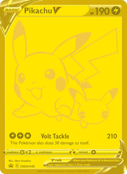 Pikachu V SWSH145 SWSH Black Star Promos Pokesingles