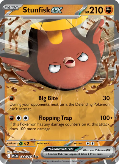 Stunfisk ex 114 Ascended Heroes Pokesingles