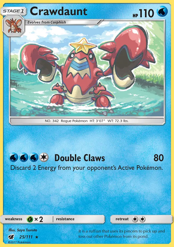 Crawdaunt 25 Crimson Invasion Pokesingles