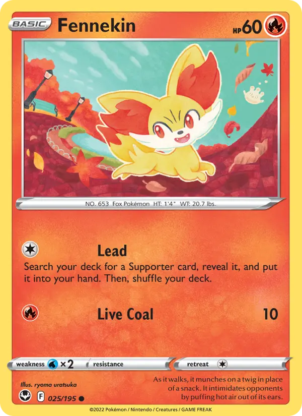 Fennekin 25 Silver Tempest Pokesingles