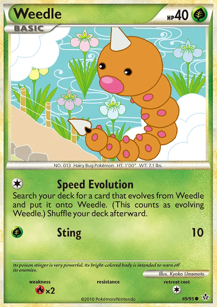 Weedle 69 Unleashed Pokesingles