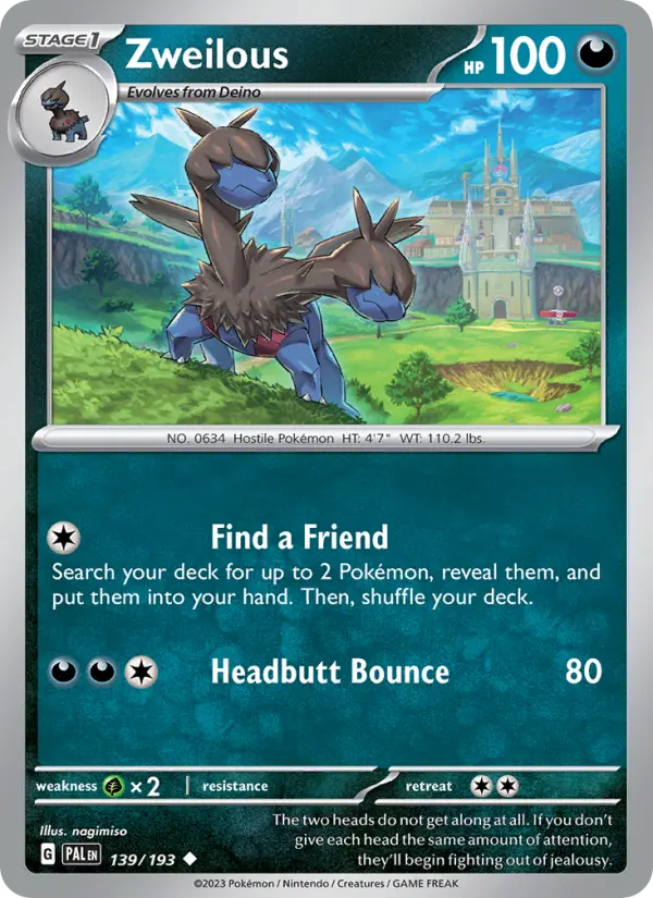 Zweilous 139 Paldea Evolved Pokesingles
