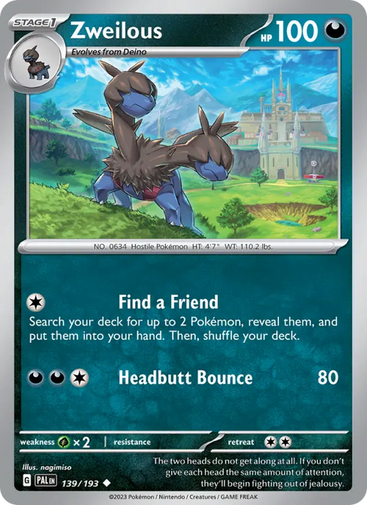 Zweilous 139 Paldea Evolved Pokesingles